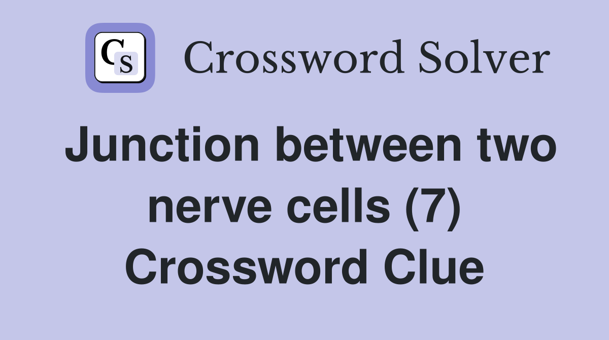 Junction between two nerve cells (7) Crossword Clue Answers